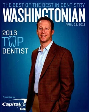 Dr. Jason A. Cohen on the cover of Washingtonian's 2013 Top Dentist issue.