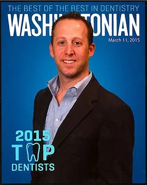 Dr. Jason A. Cohen on the cover of Washingtonian's 2015 Top Dentists issue.